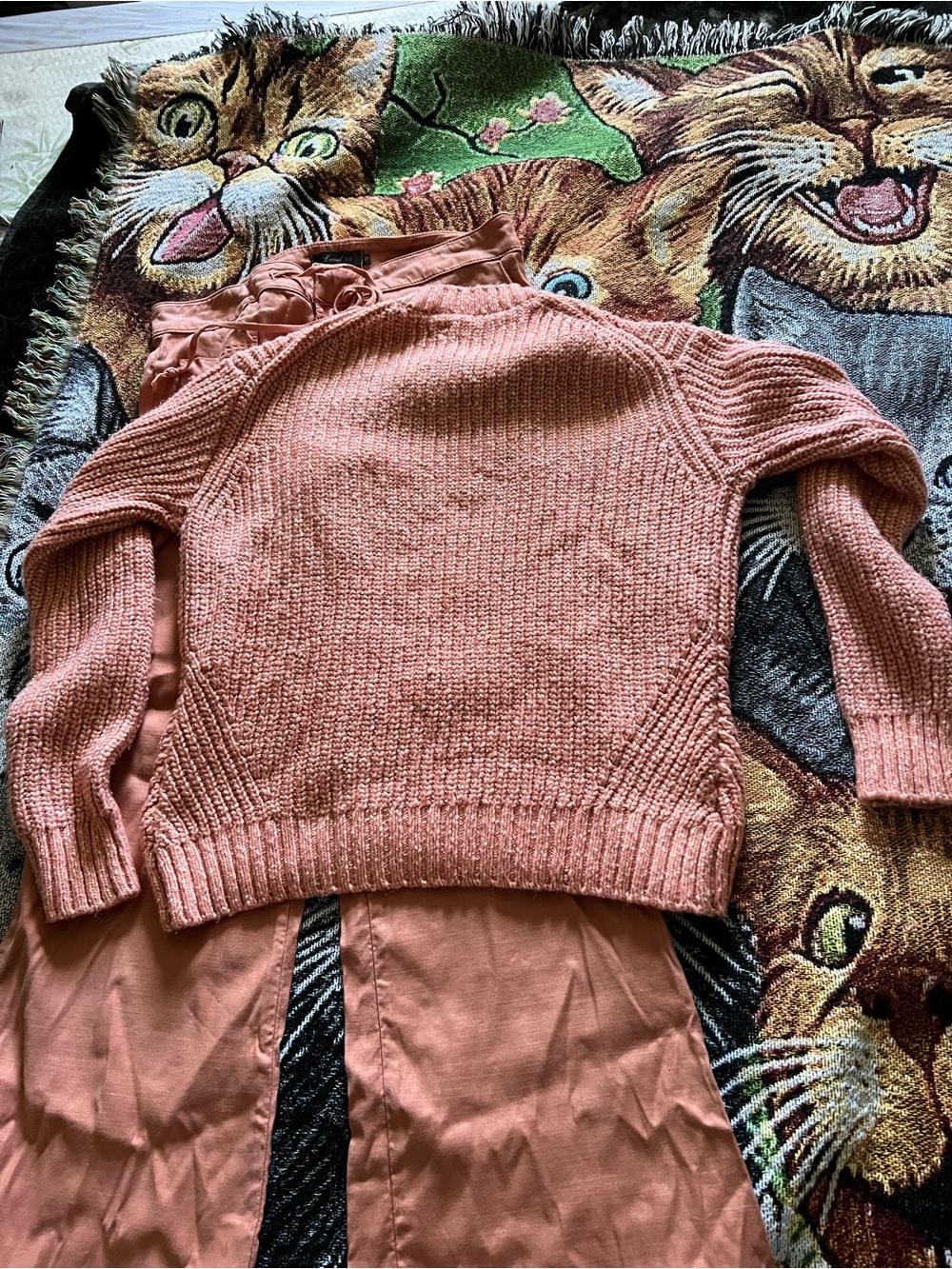Faherty Ribbed Crewneck Sweater in Blush Pink - Picture 3 of 6